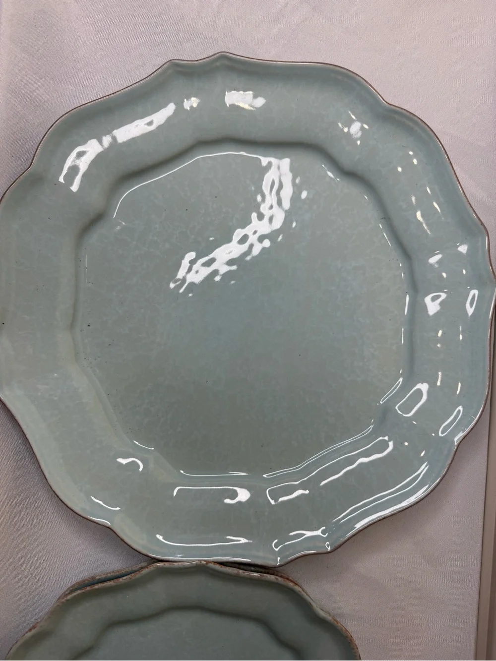 Blue Casa Stone by Casafina Made in Portugal 2 Salad Plates & 1 Dinner Plate